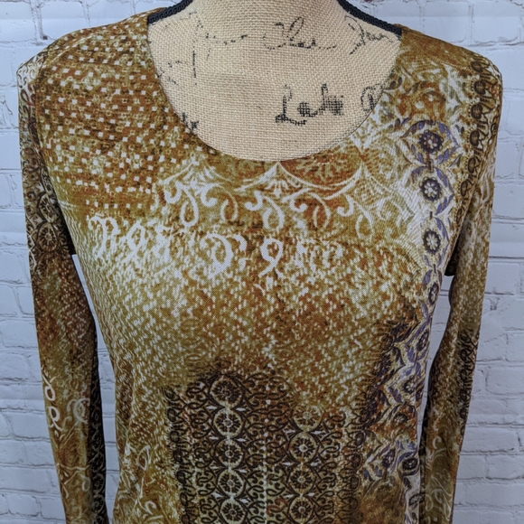 Chico's Long Sleeve Shirt 1/ Medium - Picture 2 of 7